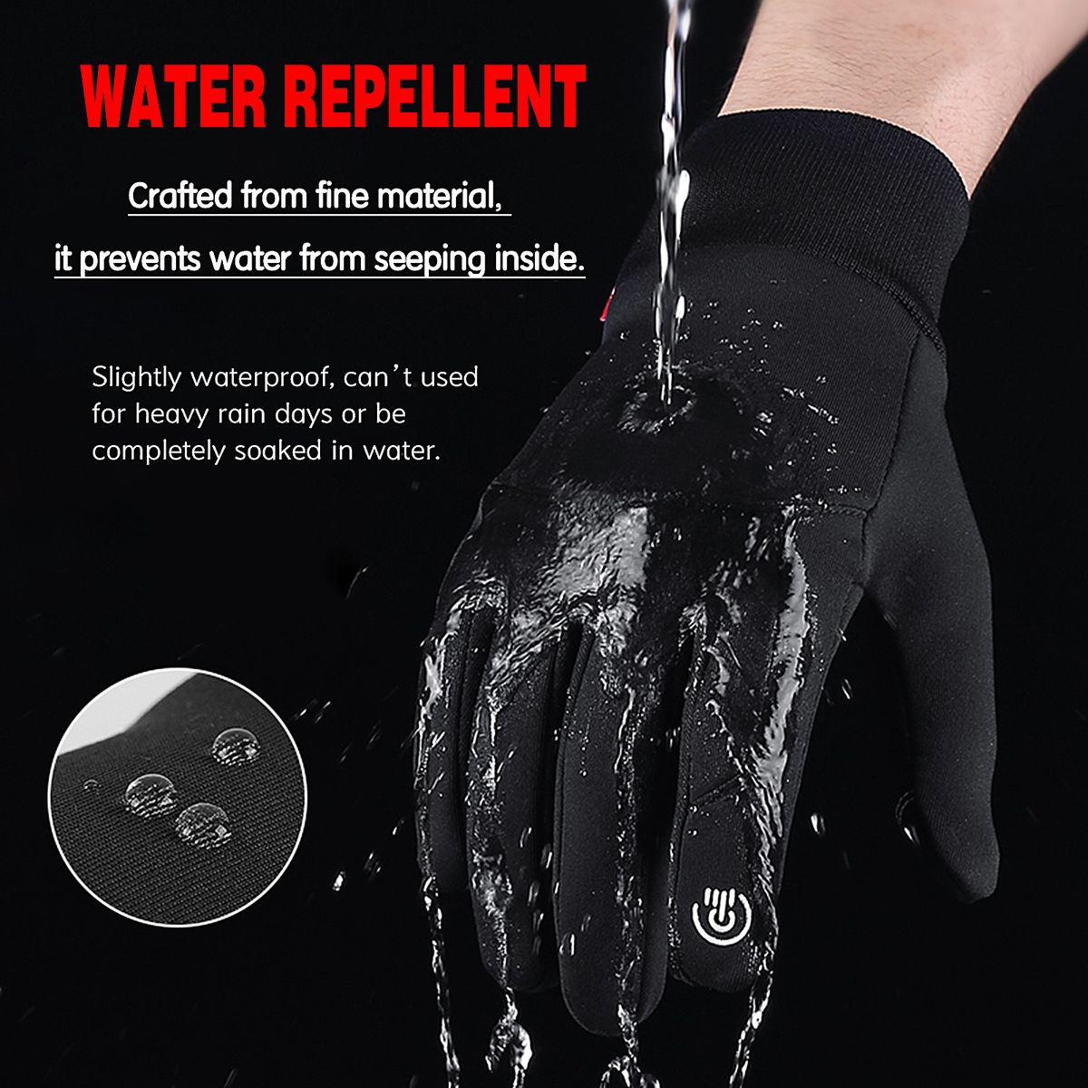 Winter Men Women Cycling Gloves Waterproof Windproof Fleece