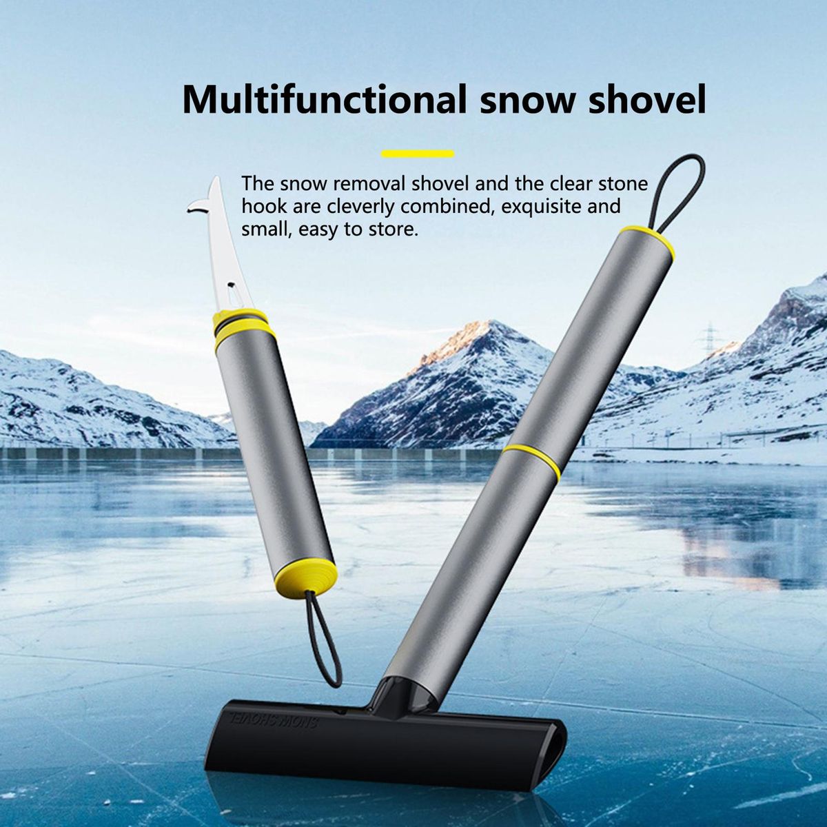 Snow Brush Auto Windshield Defrosting Shovel Grey