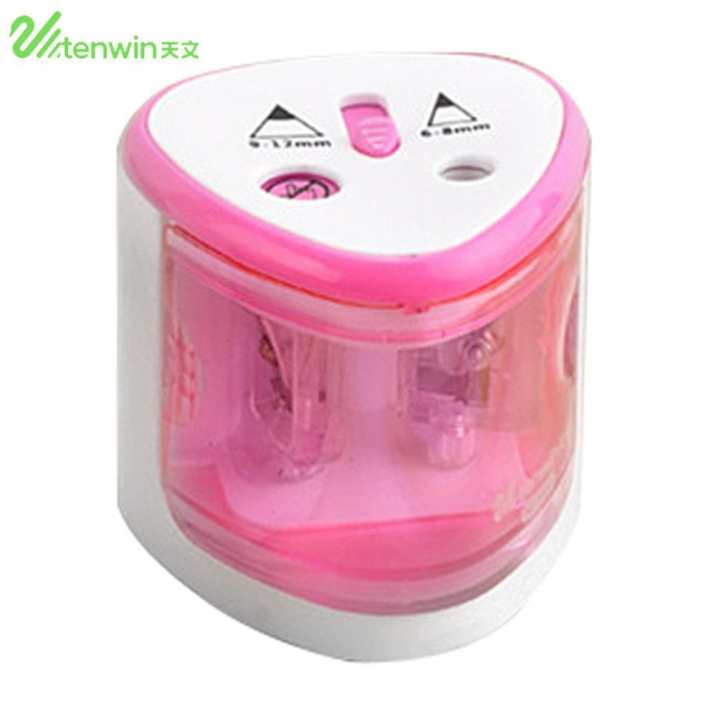 Automatic Pencil Sharpener Stationery Electric Pencil Sharpener Pen  Student School Supplies Office Christmas Gift Pink