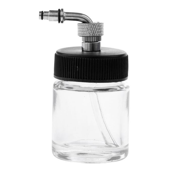 22CC Clear DualAction SidePot Airbrush Glass Bottle Airbrushing