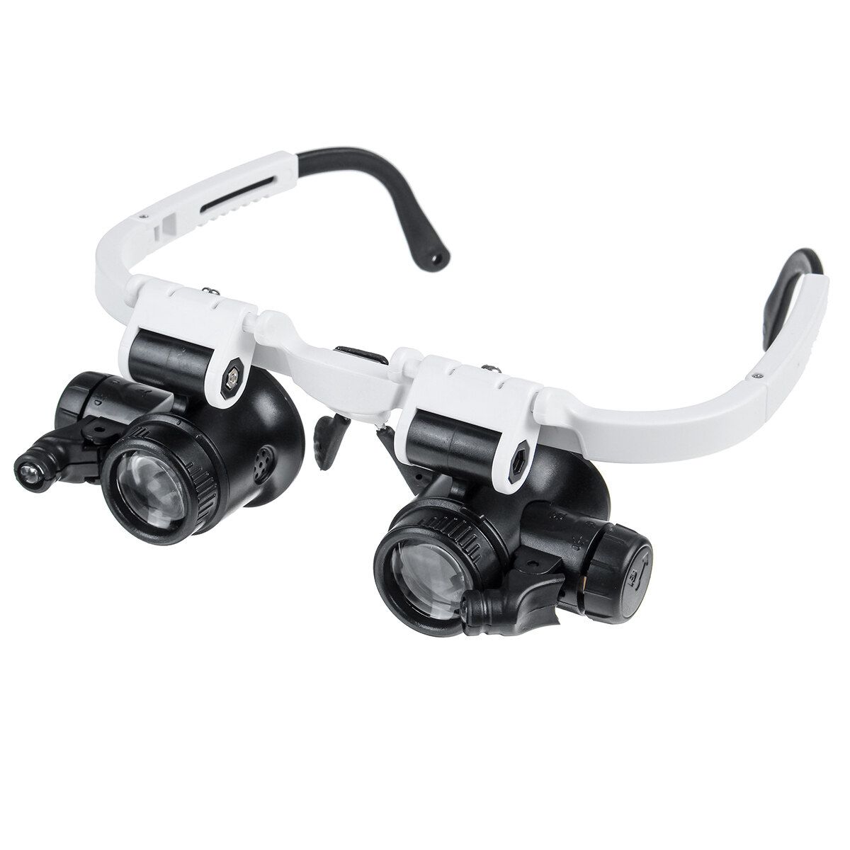 Magnifier Magnifying Eyes Loupe Jeweler Watch Repair Dual LED Light Lens