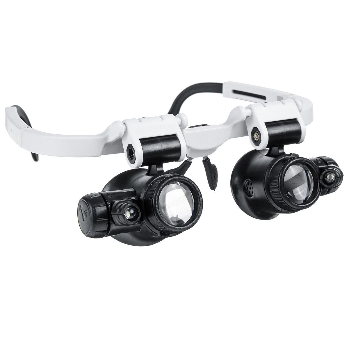 Magnifier Magnifying Eyes Loupe Jeweler Watch Repair Dual LED Light Lens