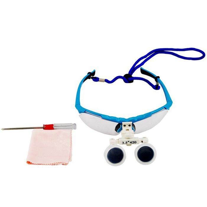 3.5x420mm Dental Surgical Loupe Magnifier Binocular Magnifier With LED Head Light Lamp Dental Loupes