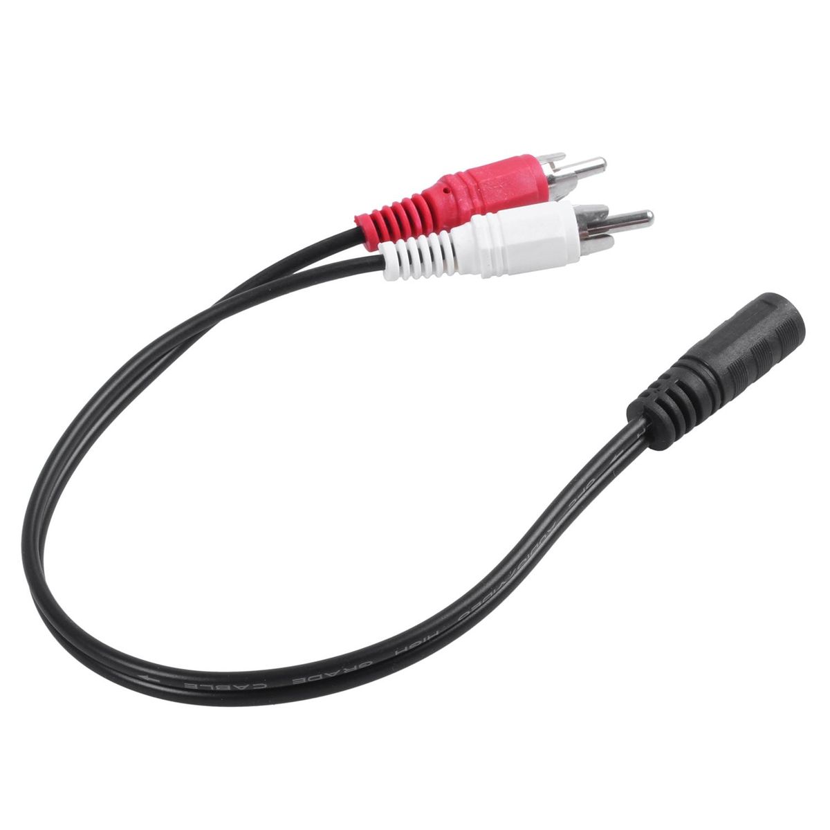 3.5 mm stereo female 2 RCA male AV cable auxiliary audio ada