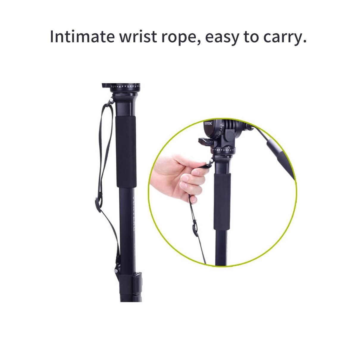 YUNTENG Monopod 58.3 Inch Video Camera Monopod Stand Lightweight Aluminum Alloy Telescopic Monopod with Removable 3-Feet Tripod Base Pan Tilt Fluid Head Carry Bag Compatible with DSLR Camera Camcorder DV