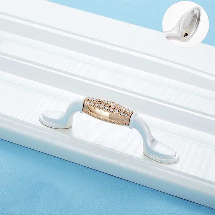 2 PCS Crystal Glass Drawer Cabinet Handle