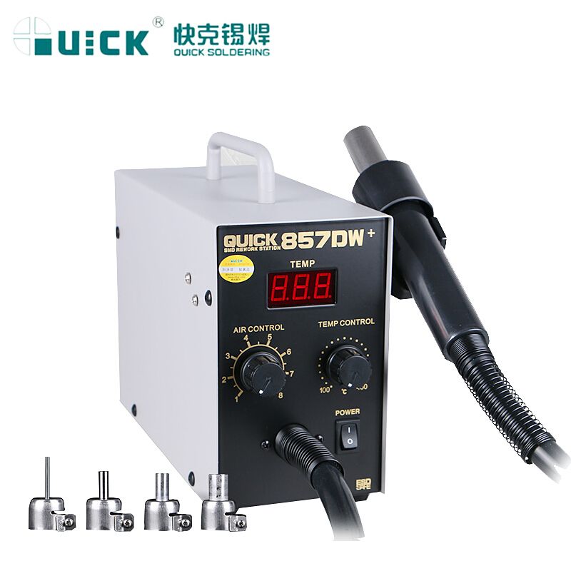 Quick 857dw+adjustable Hot Air Gun Station Helical Wind