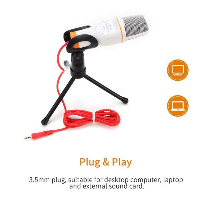Condenser Microphone 3.5mm Plug Computer PC Microphone
