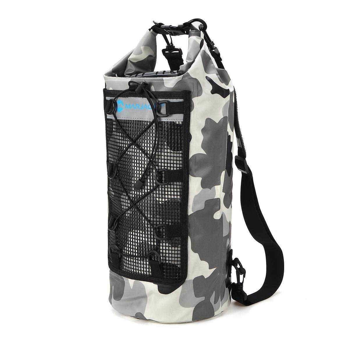 MARJAQE 25L Sports Waterproof Bag Dry Bag Canoe Pouch Boating Kayak Hiking Rucksacks Blue