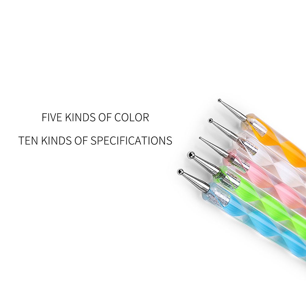 Nail Art Kit 15pcs Nail Brushes Set 5pcs Dotting Pens 6 Nail