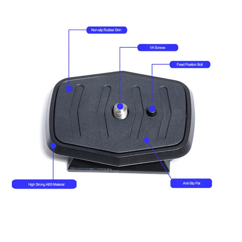 Universal QR Quick Release Plate Tripod Head For Sony-