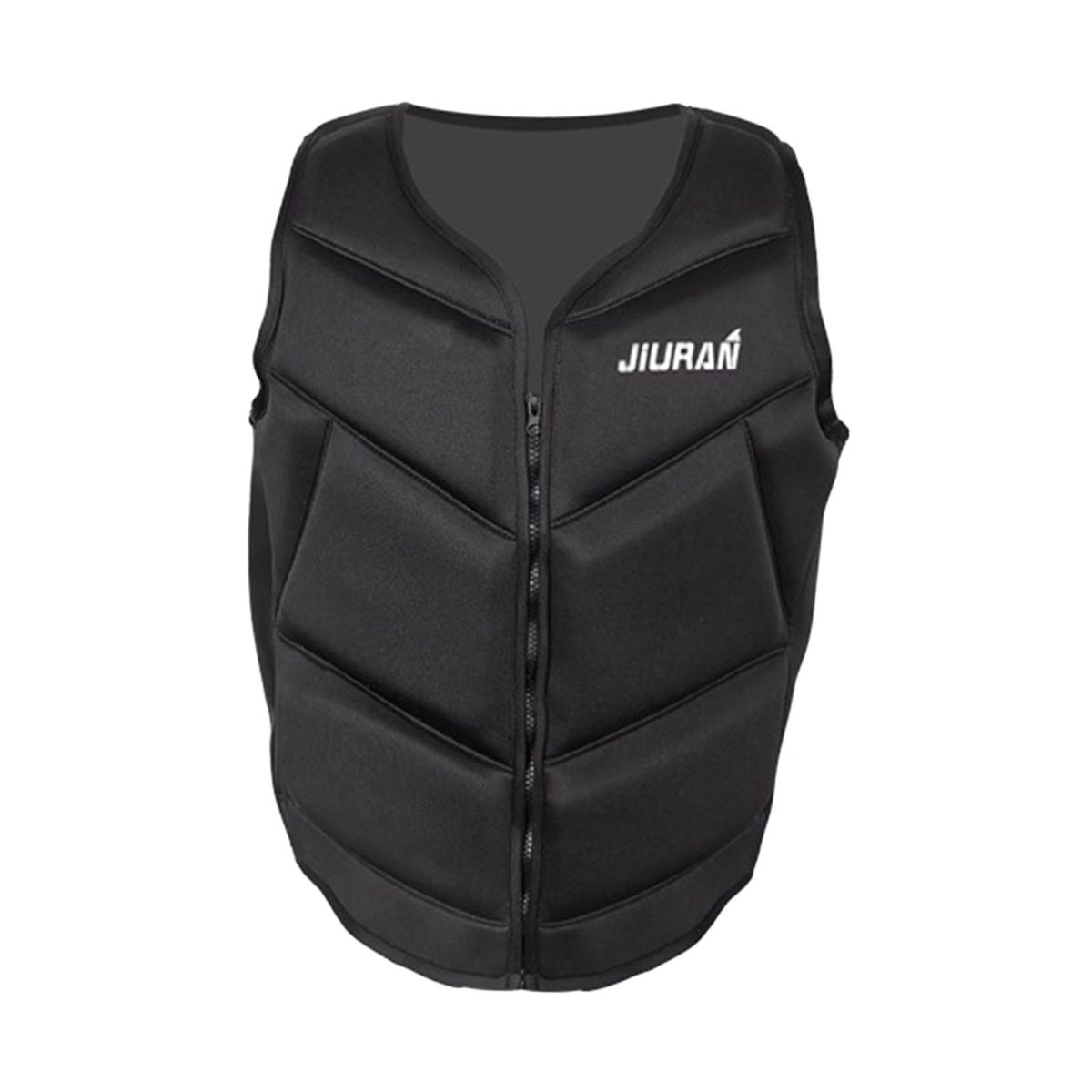 Universal  Zipper Closure Buoyancy Aid Floating Vest Black XL