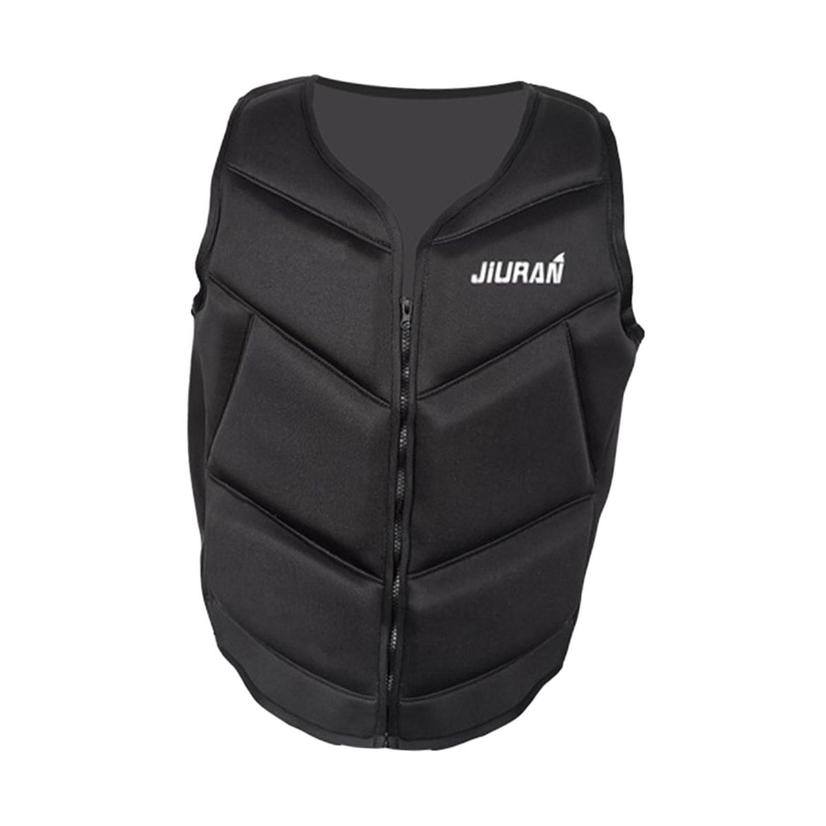 Universal  Zipper Closure Buoyancy Aid Floating Vest Black XL