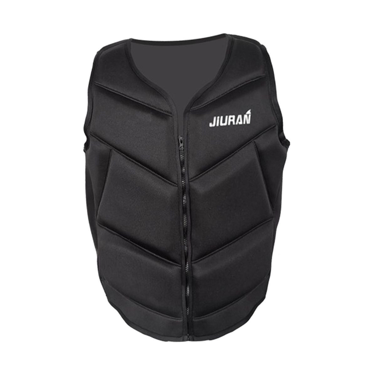 Universal  Zipper Closure Buoyancy Aid Floating Vest Black XL