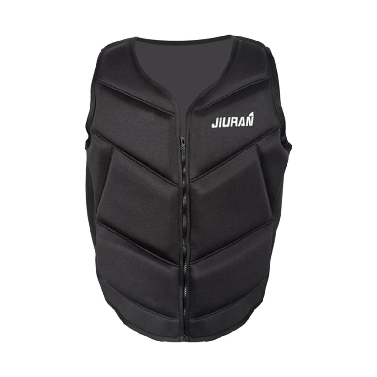 Universal  Zipper Closure Buoyancy Aid Floating Vest Black XL