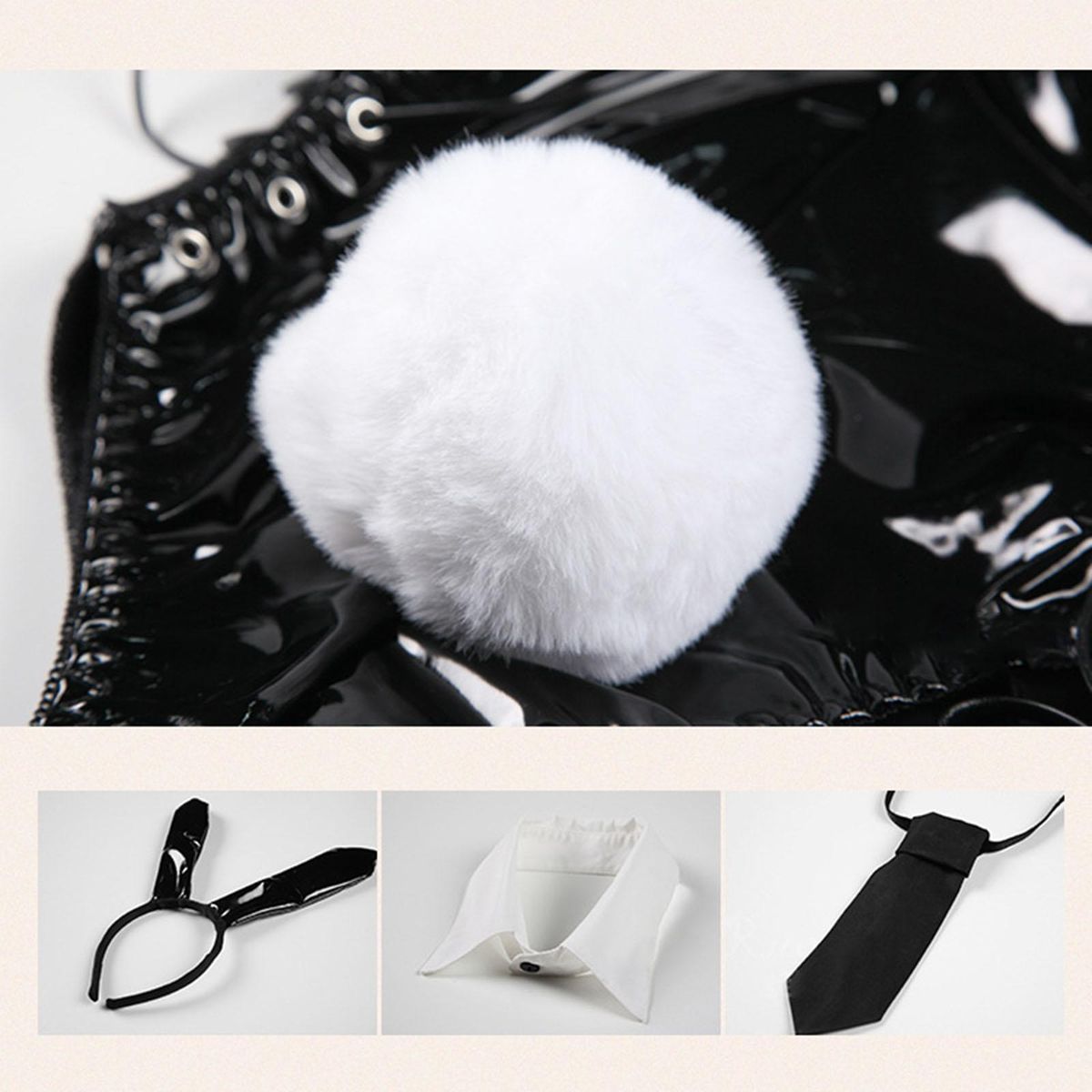 Bunny Costume Set Cosplay Bodysuit Girls With Bunny Ears