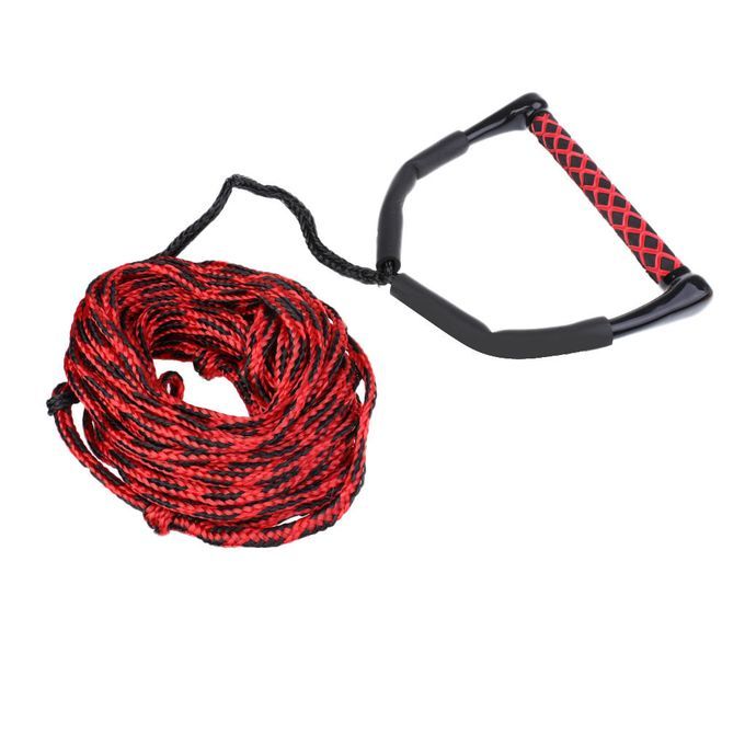 23 Meters 10mm Water Ski Wakeboard Knee Board Tow Rope Line Black, Red