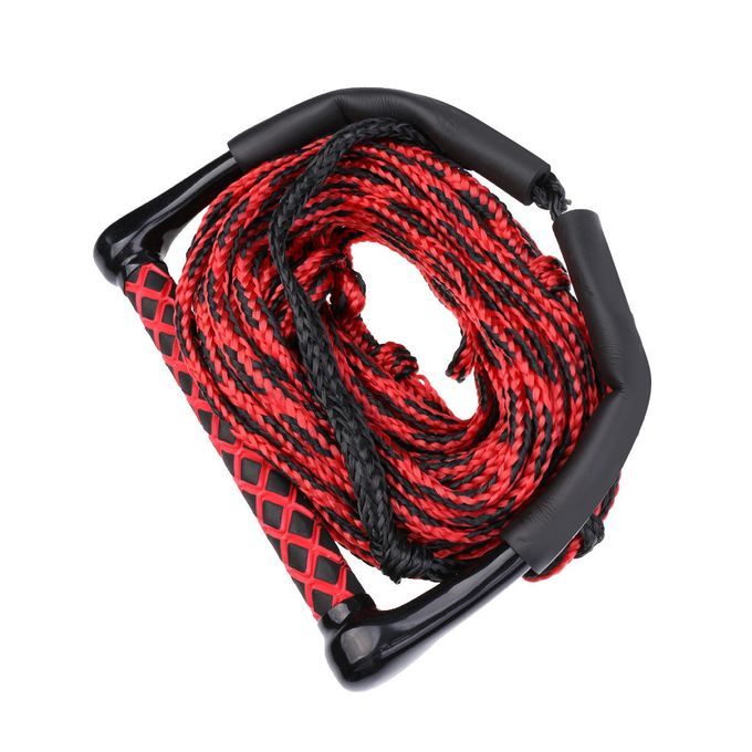 23 Meters 10mm Water Ski Wakeboard Knee Board Tow Rope Line Black, Red
