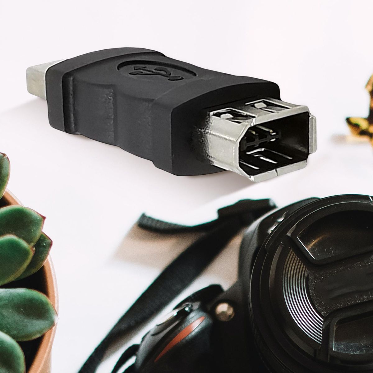 Firewire IEEE 1394 6 Pin Female To USB Male Adaptor Convertor For