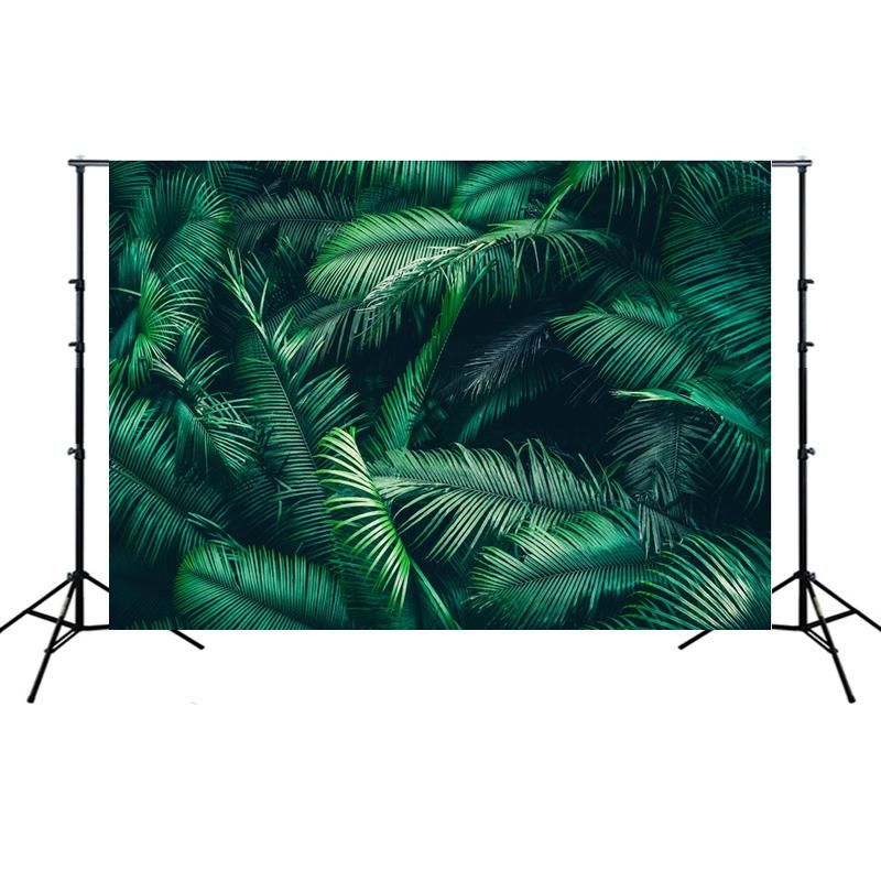 W-766 Vinyl Photography Backgrounds Grass Green Leaves Newborn Baby Shower Birthday Screen Chroma Key Scene Backdrops