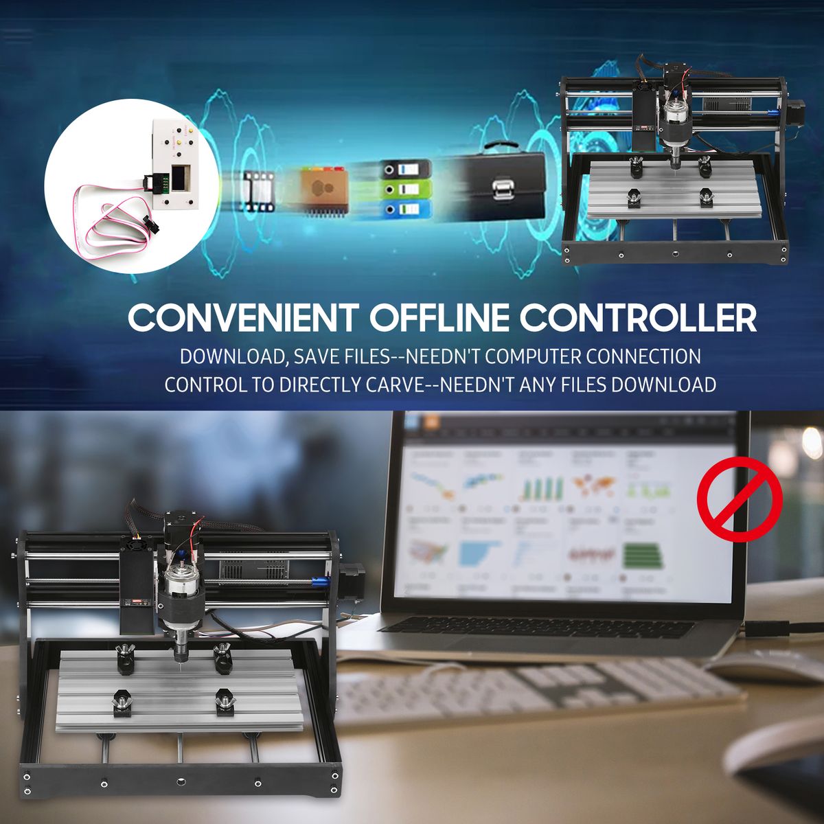 CNC 30*18 Pro Router Kit GRBL Control 3 Axis Offline