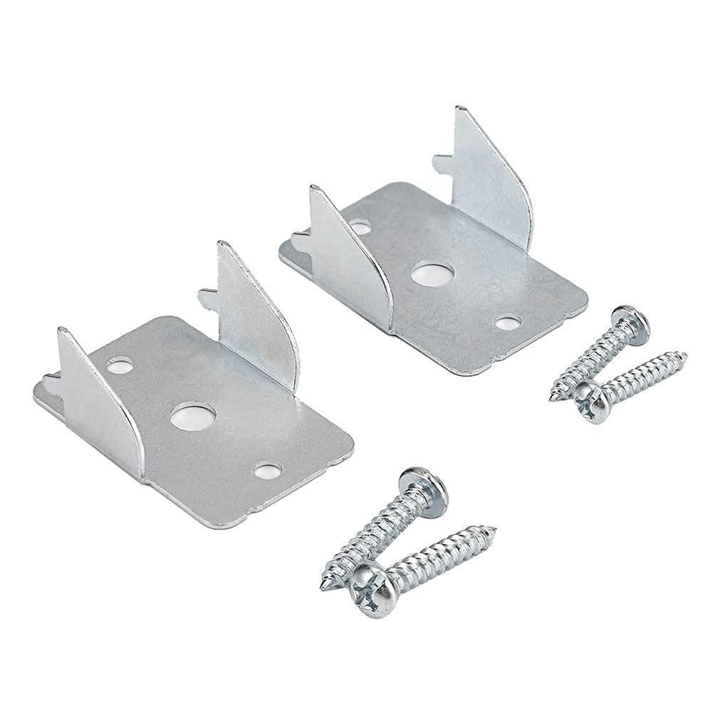 20Pcs Metal Curtain Rods Brackets - Sturdy Curtain Rod Holders with Screws Double Curtain Rod Support Hooks