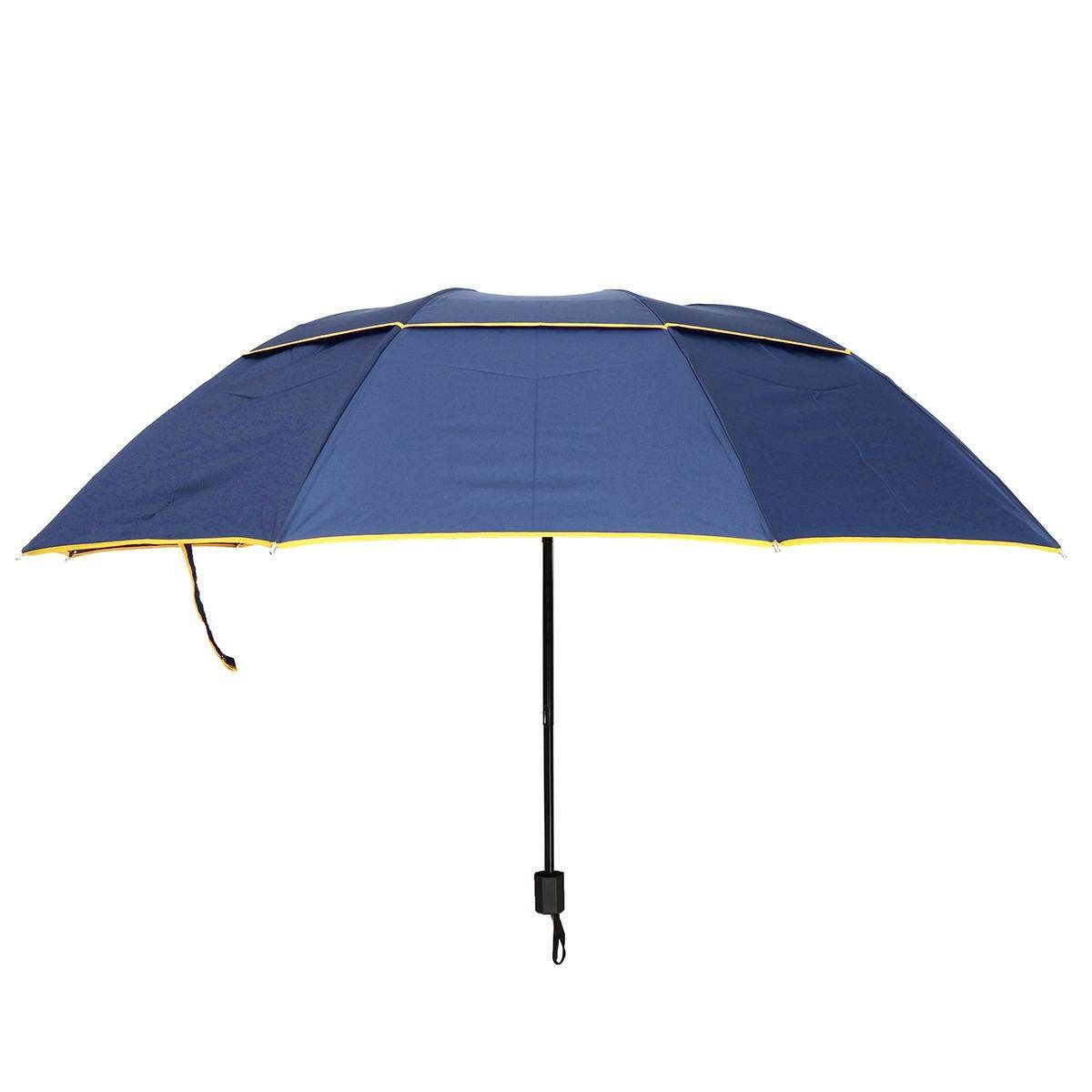 LARGE Folding Rain Anti-UV Windproof Big Oversized For Men Women Blue (blue)