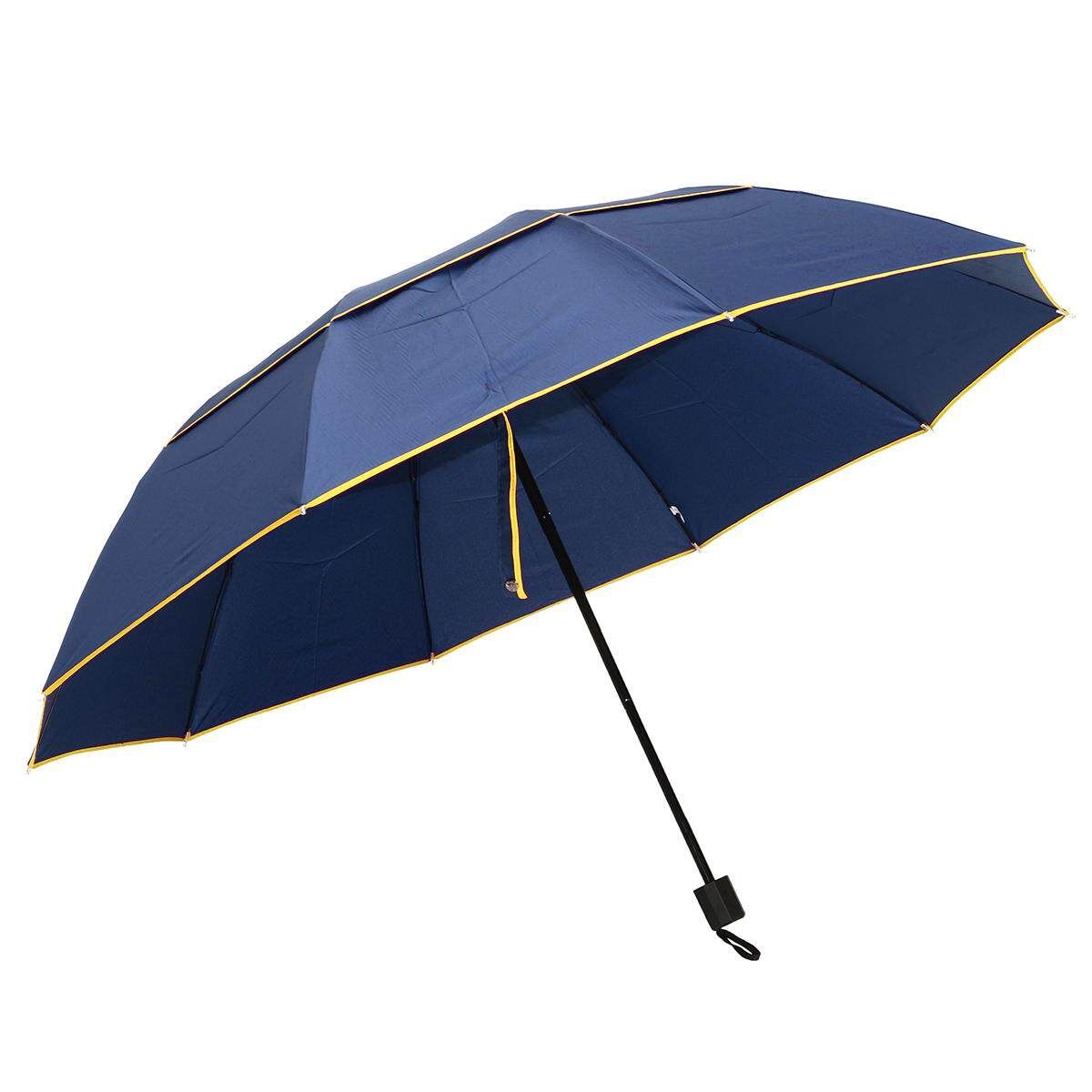 LARGE Folding Rain Anti-UV Windproof Big Oversized For Men Women Blue (blue)