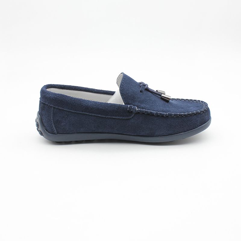 Toddlers Boys Suede Tassles Shoes-Navy
