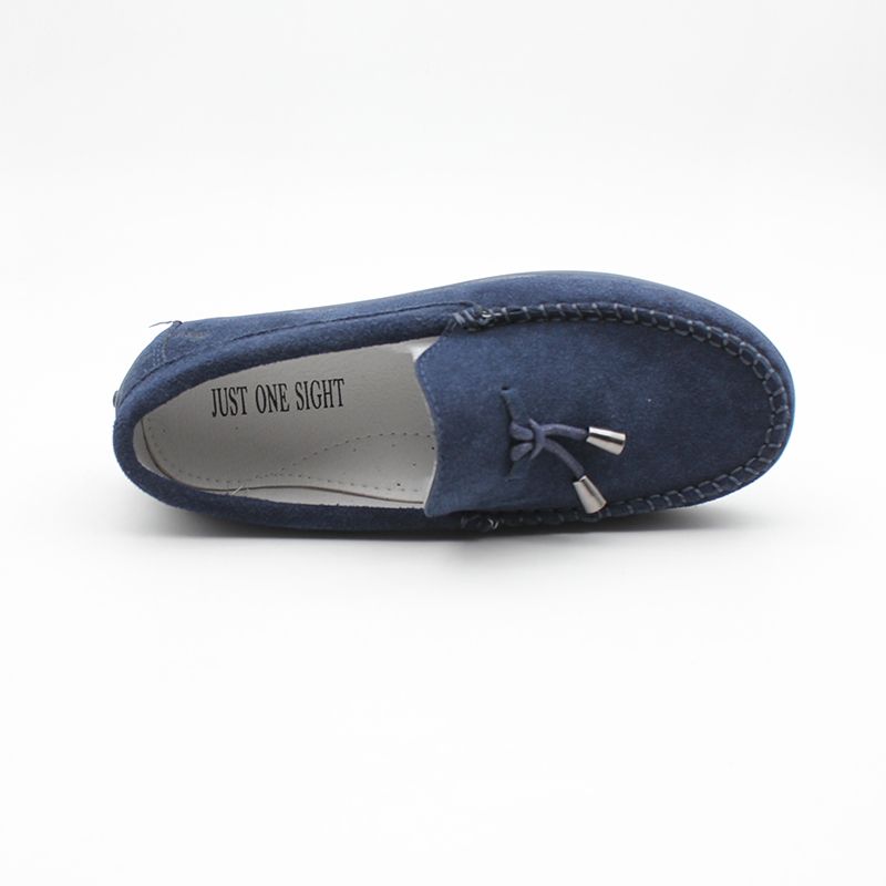 Toddlers Boys Suede Tassles Shoes-Navy