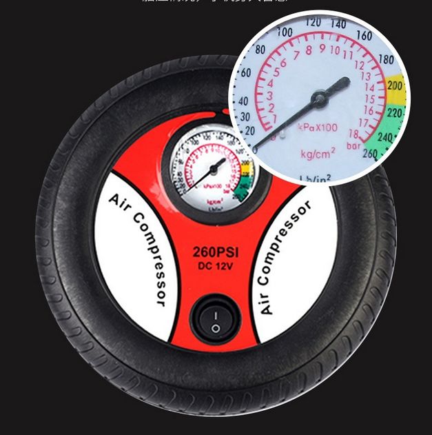 Car Air Pump 260PSI DC 12V Auto Pump Portable Electric Mini Tire Inflator Air Compressor Drop Shipping Air Pump  Tyre Inflators