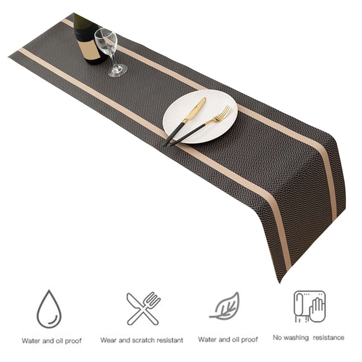 Tablecloth Dinning Room Table Runner Brown
