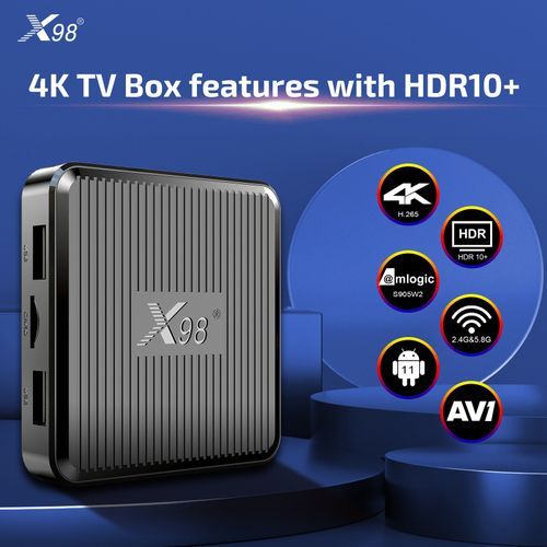 X98Q UHD 4K Android11.0 Smart TV Box 2G+16G Amlogic S905W2 Media Player