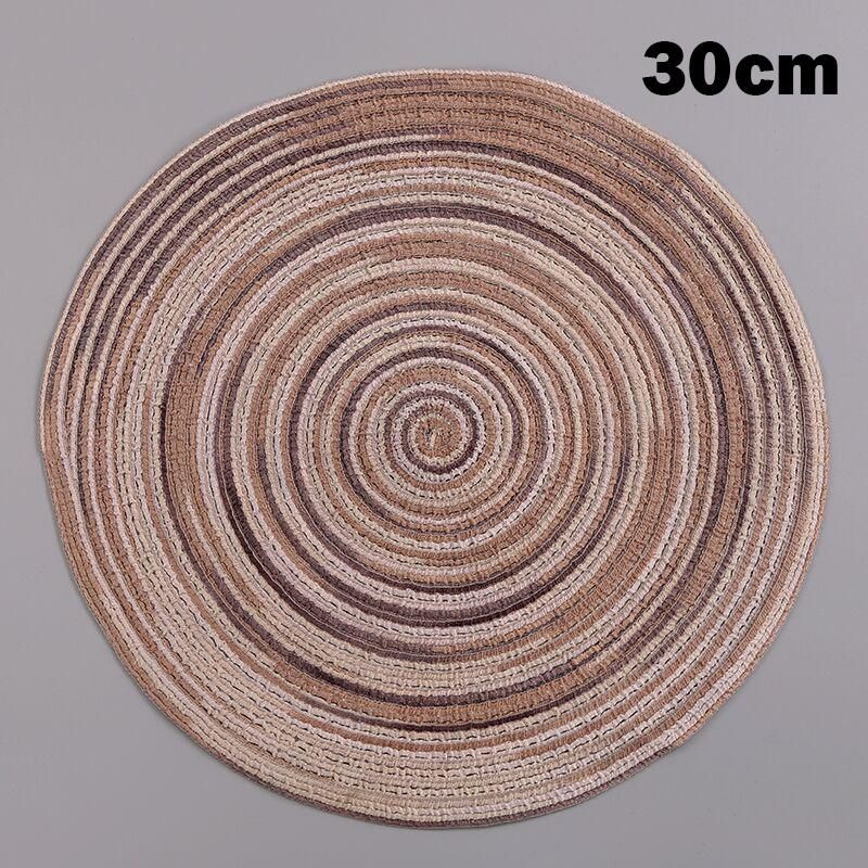 Round Cotton Coaster Heat Resistant Dining Table Plate Mat