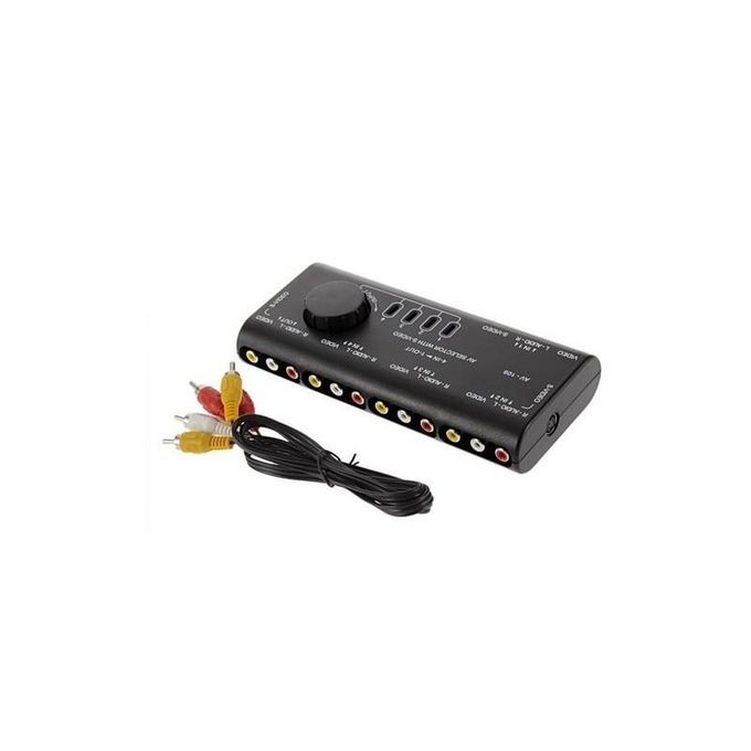 4 In 1 Out AV RCA Switch Box Audio Video Signal Switcher For Set-top Box DVD VCD TV