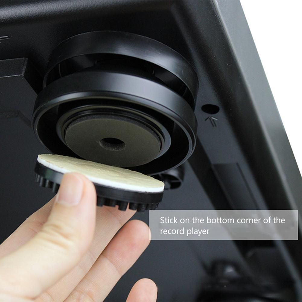 4pcs A Set Rubber Non-Skid Sound Dampening Pads for Vinyl Record Player Vibration-Absorption Isolation Pads