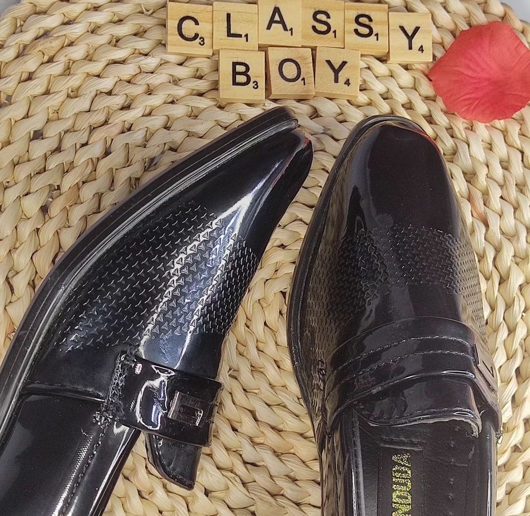 Boy Outing Party Church Leather Shoe (black)