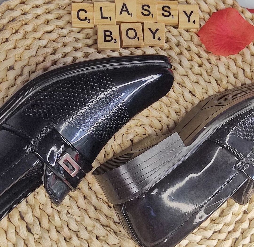 Boy Outing Party Church Leather Shoe (black)