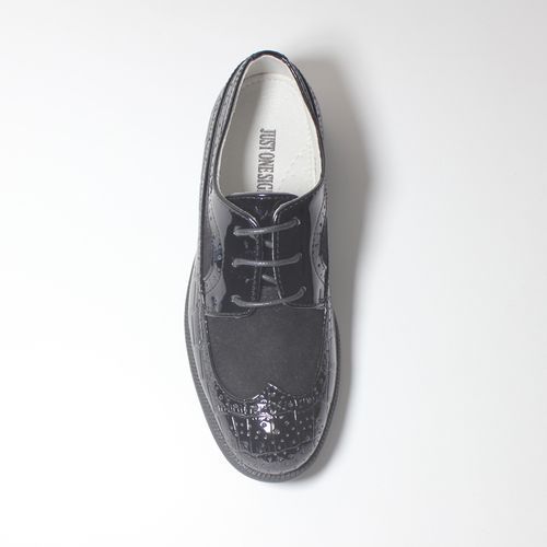Kids Boys Shoes Lace Up Brogue OXfords-Black
