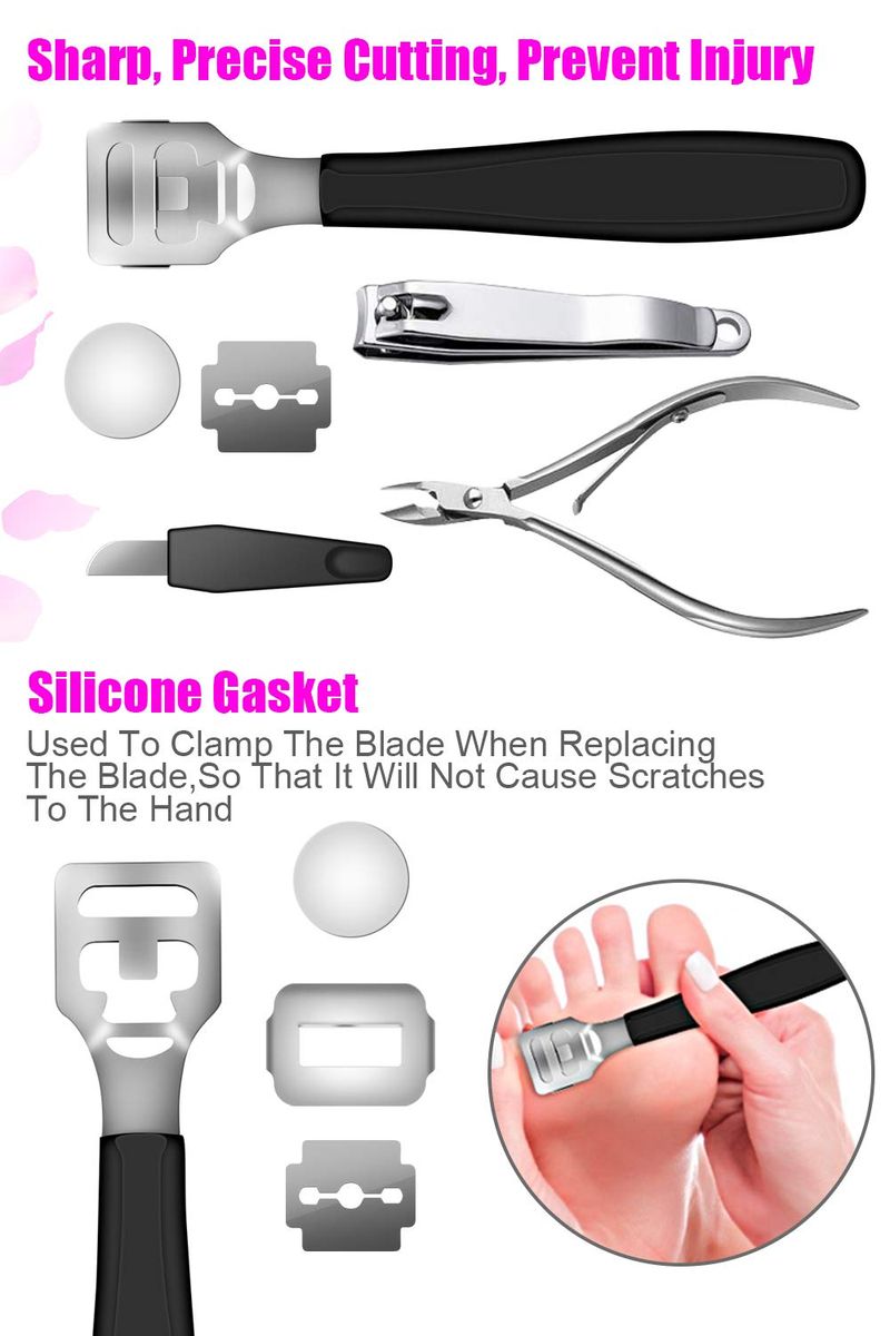 Professional Pedicure Tools Set 23 In 1 Stainless Steel Foot Care Kit Foot Rasp Dead Skin Remover Pedicure Kit For Women Salon