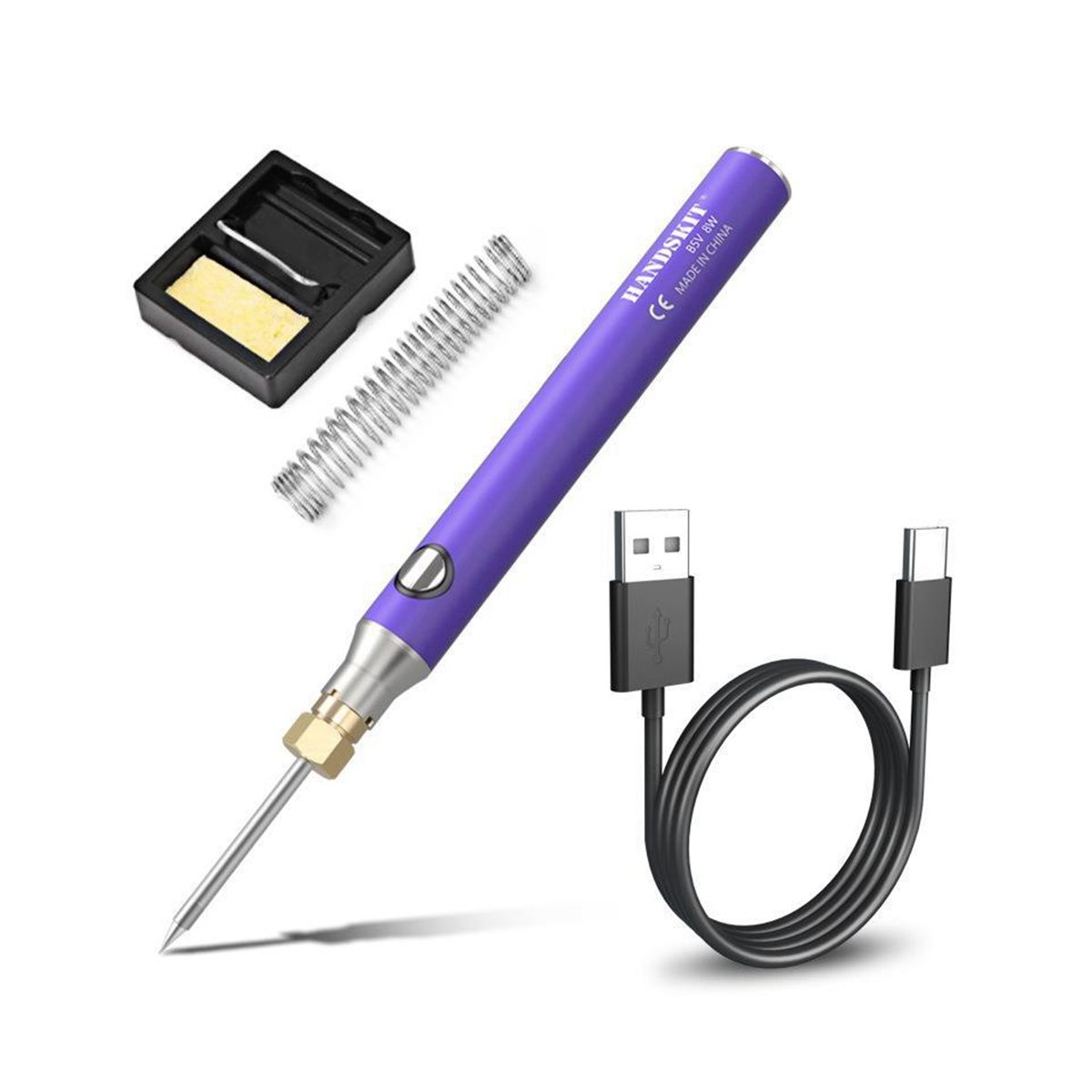 HANDSKIT Iron Lithium Battery Tip Model Soldering Tool