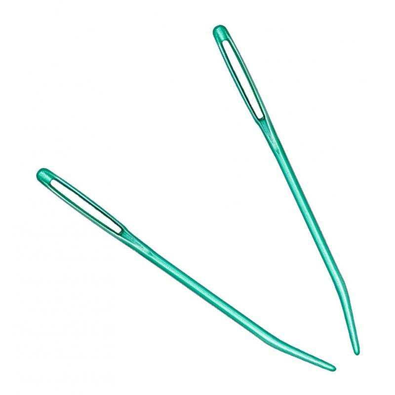 4pcs Aluminium Large-eye Bent Tip Neddle Tapestry Darning