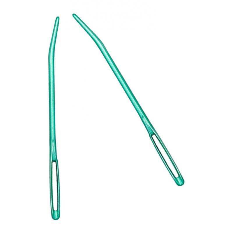 4pcs Aluminium Large-eye Bent Tip Neddle Tapestry Darning