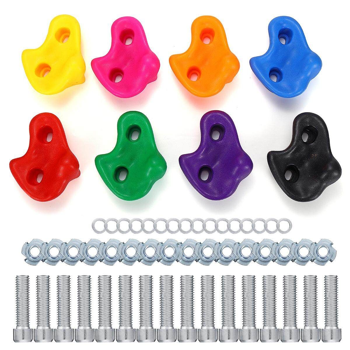 8Pcs Climbing Textured Climbing Rocks Wall Kids School Park Sport