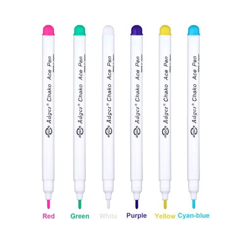 Air Water Eraseable Fabric Marker Chalk Pen - 6 Pieces