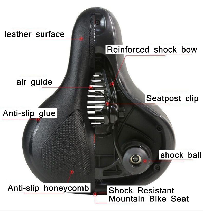 Bicycle Saddle Seat Big Mountain Bike Seat Shock Absorber