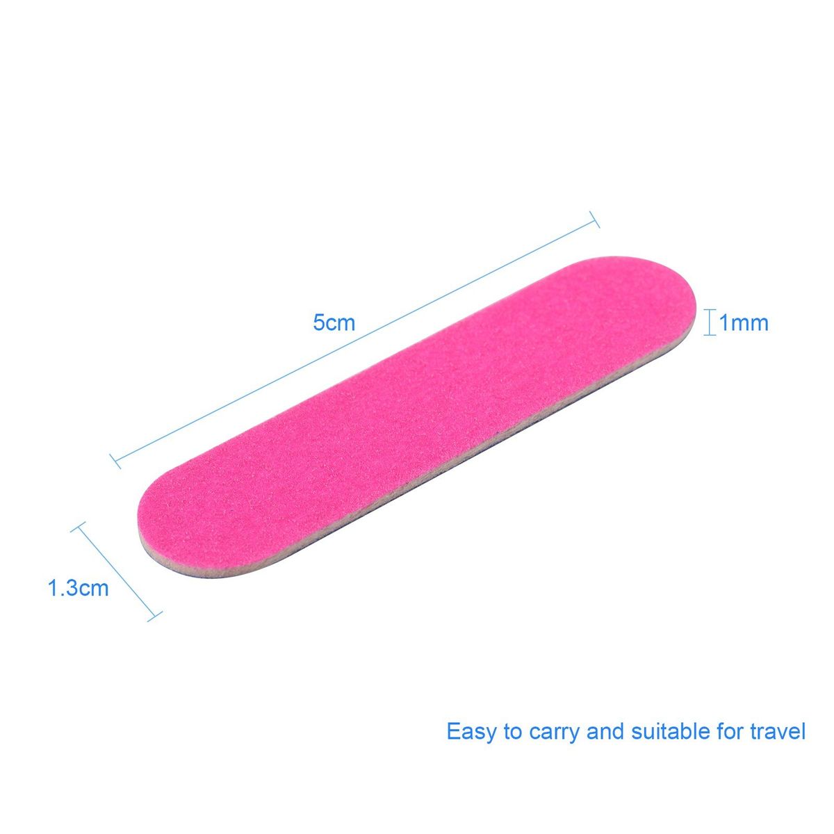 10Pcs/20Pcs Double-side Nail Files Mini Disposable Nail Buffer DIY Sandpaper Nail Tips Pink Blue Sanding Block Nail Art Tools