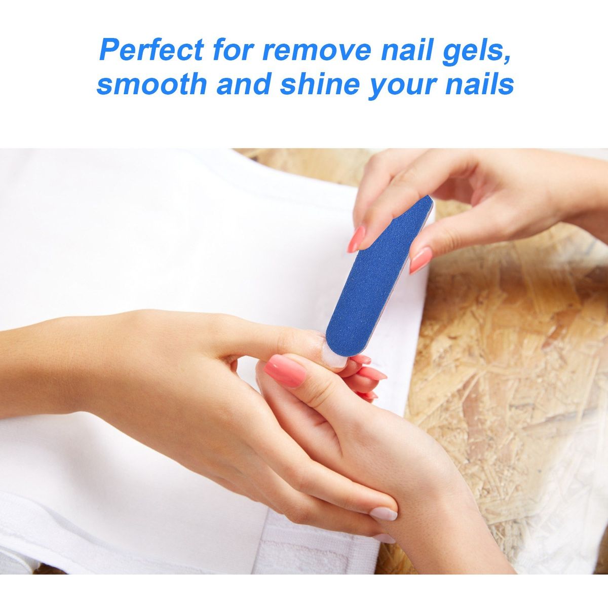 10Pcs/20Pcs Double-side Nail Files Mini Disposable Nail Buffer DIY Sandpaper Nail Tips Pink Blue Sanding Block Nail Art Tools