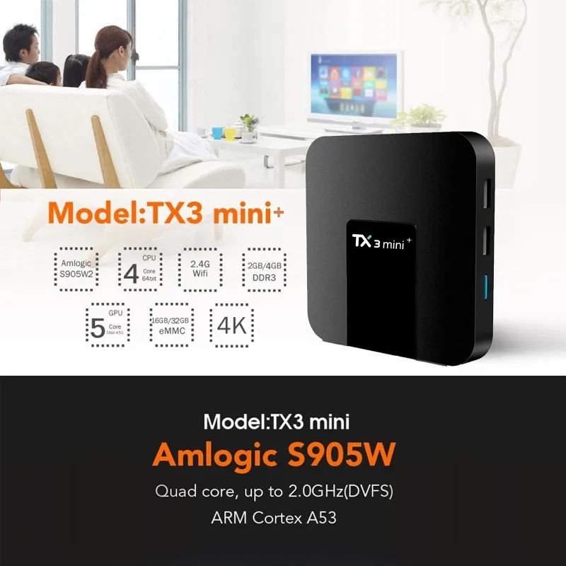 TX3 Mini+ Smart TV Box 2GB/16GB Set-top Box Media Playback