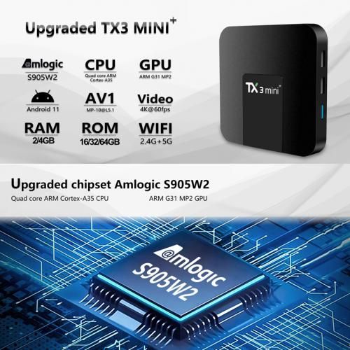 TX3 Mini+ Smart TV Box 2GB/16GB Set-top Box Media Playback